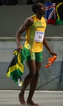 Bolt with flag and shoes.JPG